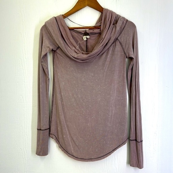 Free People - We The Free Cosmo Off The Shoulder Long Sleeve Lightweight Top SM - Picture 7 of 10